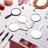 25 Pieces Handheld Hand Mirror Small Mirror Compact Portable Round Mirror Travel Makeup Mirror for Women Girls Travel Camping Daily Use (White, Pink, Black, Blue, Green)