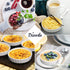 Dizada Quiche Pans Ramekins, 4 inch Mini Fluted Quiche Baking Dish Porcelain Tart Pan Baking Pans Perfect for Baking Small Tart Pies, Creme Brulee, Custard Dishes and Mini Cheesecake - Set of 6 (4 in)