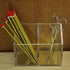 Mouchoi Pen Pencil Holder Desktop Organizer for Accessories, Bevel Edge Pencil Organizer Pen Container, 2 Compartments, Office Supplies Organizers, Acrylic