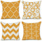 pinata Yellow Pillow Covers 18x18 Set of 4 Decorative Outdoor Throw Pillows Cases Spring Summer Fall Daybed Mustard Farmhouse Modern Geometric Square Decorations for Sofa Couch Home Cushion Covers