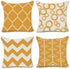 pinata Yellow Pillow Covers 18x18 Set of 4 Decorative Outdoor Throw Pillows Cases Spring Summer Fall Daybed Mustard Farmhouse Modern Geometric Square Decorations for Sofa Couch Home Cushion Covers