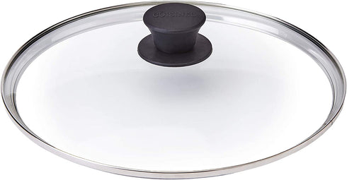 Glass Lid - 10"-inch/25.4-cm/264mm - Compatible with Lodge - Fully Assembled Tempered Replacement Cover - Oven Safe for Skillet Pots Pans - Universal for all Cookware: Cast Iron, Stainless Steel