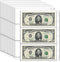 12 Sheets Paper Money Collection Supplies Pages, Currency Collecting Book Album Sleeves, 36 Pocket Money Stamp Page Holders for Standard 9-Hole Coin Collector Binder, 3 Pockets/Sheet