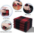 Mordimy 100% Cotton Waffle Weave Buffalo Plaid Kitchen Towels, 13 x 28 Inches, Super Soft and Absorbent Dish Towels for Drying Dishes, 4-Pack, Black & Red