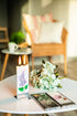 Flatyz Hand Painted Flat Candle| Unscented, Dripless, Smokeless, Decorative | Purple Lilac | Double Wick with Metal Base | Unique Gift Idea and Home Décor Accent