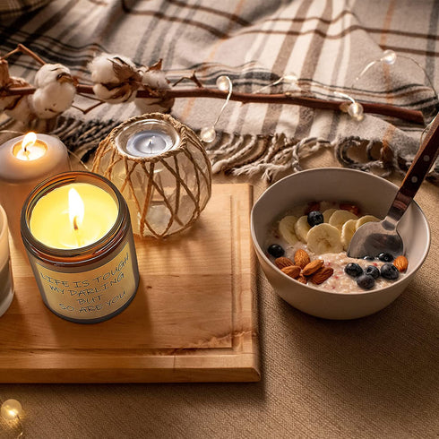 Aromaflare Lavender Scented Candles Aromatherapy Candle for Home - Funny Relaxing Friendship Gifts for Women Best Friends Coworker - Encourage Anniversary Valentines Christmas Birthday Gift for Her