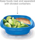 Rubbermaid TakeAlongs On The Go Food Storage and Meal Prep Containers, Set of 25 (50 Pieces Total), Marine Blue