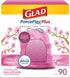 GLAD Protection Series ForceFlex Plus Drawstring Cherry Blossom Odor Shield, Pink, 13 Gallon, 90 Count
