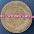 Rattan Coffee Table Handmade Round Serving Tray with Handles Woven Ottoman Trays for Coffee Table Living Room, Bed Breakfast, Tea, Fruit Bread Basket Tray, 11.8" x 2.4"
