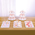 NWK 5 Piece Cake Stand Set with 2xLarge 3-Tier Cupcake Stands + 3X Appetizer Trays Perfect for Wedding Birthday Baby Shower Thanksgiving Christmas New Year Party