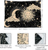 Sun and Moon Tapestry Aesthetic Sun Moon Tapestry Black Dark Spiritual Tapestries Wall Hanging Room Decor for Bedroom, Livingroom(59"x82", Moon and Sun)