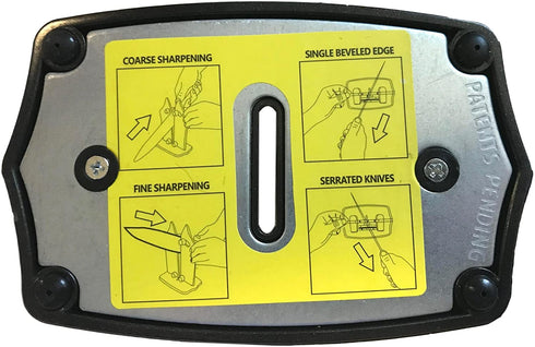 Official As Seen On TV Bavarian Edge Kitchen Knife Sharpener by BulbHead, Sharpens, Hones, & Polishes Serrated, Beveled, Standard Blades