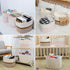 ABenkle Medium Rope Storage Basket, Soft Cotton Woven Baby Girl Basket, Rectangle Baskets Shelves Closet Organizer for Cloth, Toys, Diapers, Decorative Organizing Baskets for Nursery