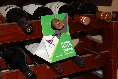 Pantry Moth Trap (6 Pack) - Closet Traps for Moths with Unique Hanging Design, Pheromone Attractant Catches Male Moths Naturally without Toxic Repellant is Family Safe and Prime for Kitchen Closets.
