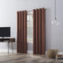 Sun Zero Nordic Theater Grade Extreme 100% Blackout Grommet Curtain Single Panel, 52" x 84", Terracotta