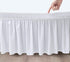Biscaynebay Wrap Around Bed Skirts for Twin & Twin XL Beds with Extra Long Drop of 25 Inches, White Elastic Dust Ruffles Easy Fit Wrinkle & Fade Resistant Silky Luxurious Fabric Solid Machine Washable