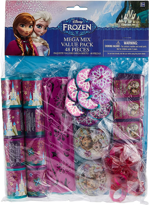 Disney Frozen Birthday Favour Toys and Prize Giveaway (48 Piece), Multi Color, 11 1/2" x 9"