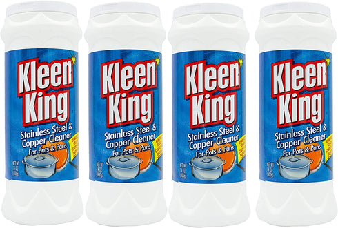 4 Pk, Kleen King Stailess Steel & Copper Cleaner for Pots & Pans, 14 Oz