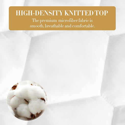 Twin XL Size Quilted Fitted Waterproof Mattress Pad, Breathable Mattress Protector, Premium Soft Filling Noiseless, 8-21 Inches Deep Pocket Mattress Cover (White)