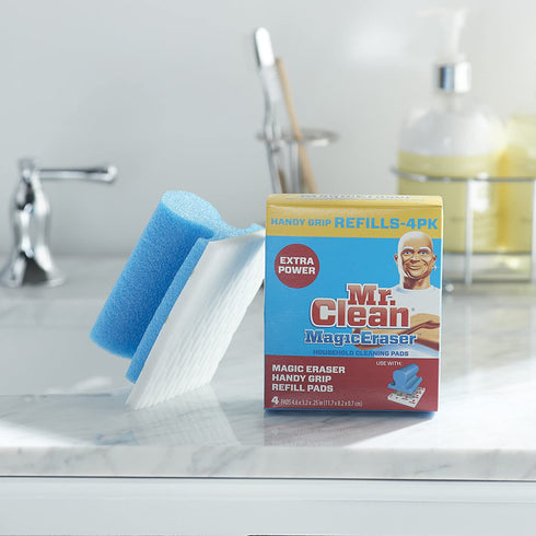 Mr. Clean Handy-Grip All Purpose Refill Pads, Pack of 4, White