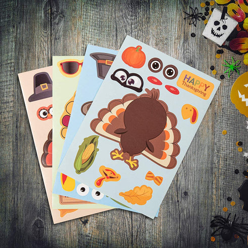 Thanksgiving Potato Sack Race Bags,Thanksgiving Bean Bag Toss Game,Make-A-Turkey Stickers ,Thanksgiving Party Games for Kids and Adults(17PACK).