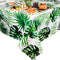 2 Pieces Hawaii Palm Leaves Tablecloth Disposable Plastic Tropical Rectangular Table Covers for Birthday, Luau Decorations, Kitchen Dining Room, Baby Shower Decorations (51.2 x 86.6 Inch)