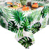 2 Pieces Hawaii Palm Leaves Tablecloth Disposable Plastic Tropical Rectangular Table Covers for Birthday, Luau Decorations, Kitchen Dining Room, Baby Shower Decorations (51.2 x 86.6 Inch)