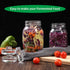 Fermentation Glass Weights 6-Pack with Easy Grip Handle for Wide Mouth Mason Jar Fermenting Sauerkraut, Pickles, Kimchi Vegetables, Canning supplies and More Home Fermented Foods Dishwasher safe