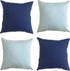 Sofa Throw Pillow Covers - 18x18 Inch Set of 4 Decorative Cushion Covers for Living and Bed Room Decor Hand Painted Designs