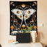 Rexful Mushroom Tapestry, Moth Tapestry Wall Hanging Sun and Moon Tapestries for Bedroom, Stars Constellation Aesthetic Art Tapestry for Living Room (60''×80'')