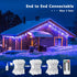 Brizled Blue Icicle Lights, 29ft 360 LED Icicle Christmas Lights, 8 Modes Curtain Fairy Lights with 60 Drops, Clear Icicle Twinkle Lights with Remote for Indoor Outdoor Christmas Wedding Holiday Decor