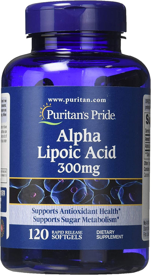 Alpha Lipoic Acid 300mg, Supports Antioxidant Health, 120 ct by Puritan's Pride