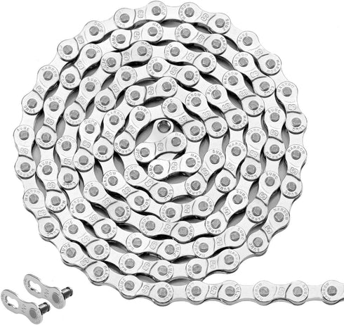 Inkesky 6/7/8 Speed Bike Chains - 116 Links - 1/2 x 3/32 Inch - Compatible with Shimano/KMC/Campagnolo/SRAM for Road & Mountain Bike