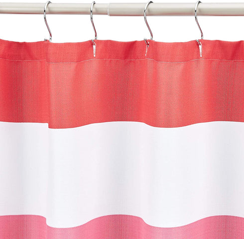 Amazon Basics Fun and Playful Rainbow Banded Stripe Printed Pattern Kids Microfiber Bathroom Shower Curtain - Rainbow Banded Stripe, 72 Inch