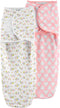 Simple Joys by Carter's Baby Girls' Cotton Swaddle Blankets, Multipacks