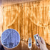 Anpro LED Curtain Light, 3Mx3M 300 LED,with 8 Light Modes, Remote Control, USB Power Supply, Backdrop Window String Lights with USB Remote Control, for Valentine's Day, Bedroom, Weddings, Christmas