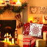 Christmas Pillow Covers 18x18 Set of 4 Rustic Buffalo Plaid Farmhouse Cushion Pillow Case for Christmas Decorations Indoor Living Room Home Couch