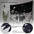 DESIHOM Starry Night Tapestry Mountain Tapestry Moon and Stars Tapestry Black and White Wall Tapestry for Bedroom Living Room Dorm Decor 70.9x92.5 Inch
