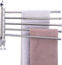 Towel Rack, Towel Bar with 5-Arm Bathroom Towel Shelf Swivel Wall-Mounted Towel Bar Holds for Bathroom, Pool, Kitchen (5 Arms Type)