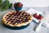 Pie Dish, by Kook, Round Pie Pan/Plate, Deep Dish, Ruffled Wave Edge, for Kitchen Cooking/Baking Dessert Dinner, 10-Inch Ceramic make, 42oz (Navy)