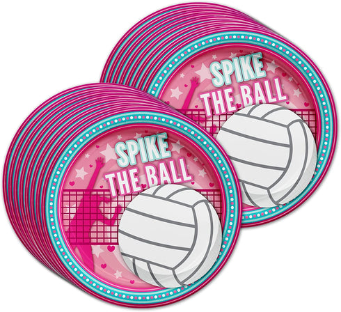 I Love Volleyball Birthday Party Supplies Set Plates Napkins Cups Tableware Kit for 16