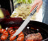 NewlineNY Stainless Steel BBQ Grill Tool Kit 5 PCS Set : Tong, Meat Fork, Basting Brush, Spatula, Knife + Carrying Bag for Picnic Camping Barbeque Cooking Grilling
