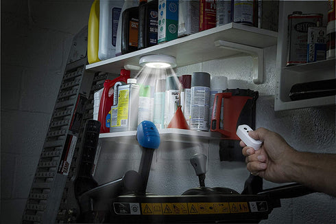 Sensor Brite Overlite Ultra: Remote Control Ceiling/Wall LED Light with Adjustable Brightness, Motion Activated, Stick Anywhere, Battery-Operated Overhead LED Light
