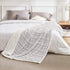BEAUTEX Sherpa Fleece Throw Blanket Super Soft Fuzzy Cozy Plush Grey Sherpa Plush Throw Blanket for Kids Children Teens Young Girls or Adult for Sofa Couch Bed (50" x 60", Light Grey Stripe)