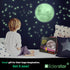Glow in The Dark Stars and Full Moon 472 Wall Decals Big Moon Decoration for Kids Bedroom ,Galaxy Space Outer Theme ,for Ceiling ,Perfect Gift for Boys and Girls