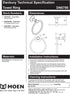 Moen DN6786ORB Danbury Collection European Single Post Bathroom Hand Towel Ring, Oil-Rubbed Bronze