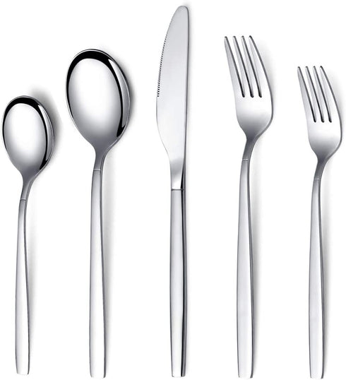 Berglander Flatware Set 20 Pieces, Stainless Steel Flatware Set, Silverware Set Service For 4
