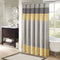 Amherst Fabric Yellow Shower Curtain , Pieced Transitional Simple Shower Curtains for Bathroom , 72 X 72 , Clear Lemon
