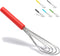 Flat Whisk Silicone Handle Non Slip 10" - 5 Wires Whisk with 10 Heads for Kitchen Cooking Color Red by Jell-Cell