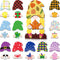 DIY Wooden Interchangeable Gnome Sign with 24 Pieces Detachable Wood Patches Seasonal Craft Chunky Gnome Interchangeable Cutouts Decoration for Fall Thanksgiving Home Table Shelf Holiday Decoration